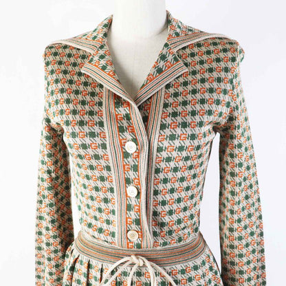 Gucci 21SS 632923 Viscose RAME Dress Waist Belt Maxi Dress/dress Multi XS Made