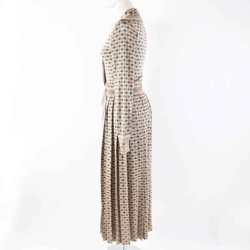 Gucci 21SS 632923 Viscose RAME Dress Waist Belt Maxi Dress/dress Multi XS Made