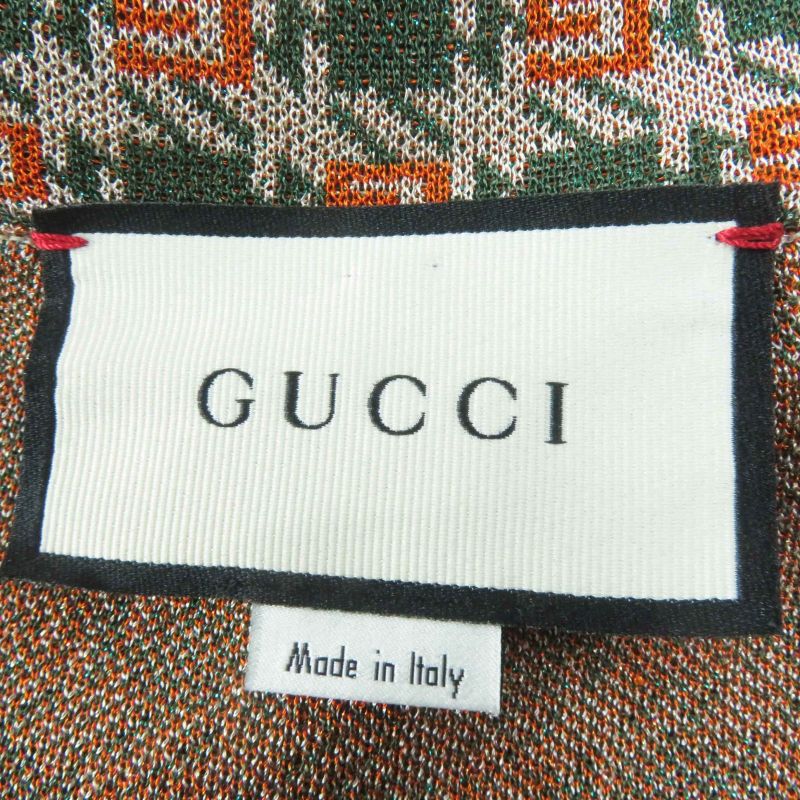 Gucci 21SS 632923 Viscose RAME Dress Waist Belt Maxi Dress/dress Multi XS Made