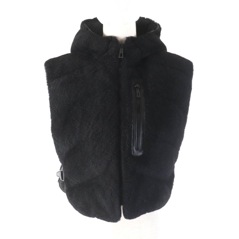 Hermes 24AW 4h1233df Reversible With Serie Patch Leather Used Lamb Fur Down