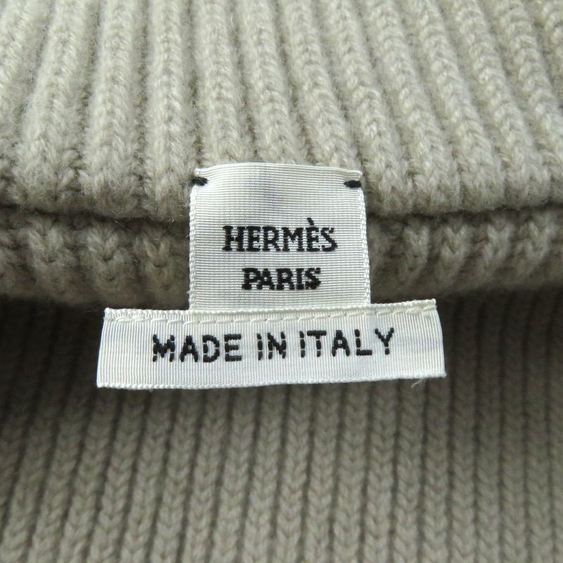 Hermes 23AW 3h2841dj 100% Silk Twill Raine Scarf Print Zip Up Knit Switch Long