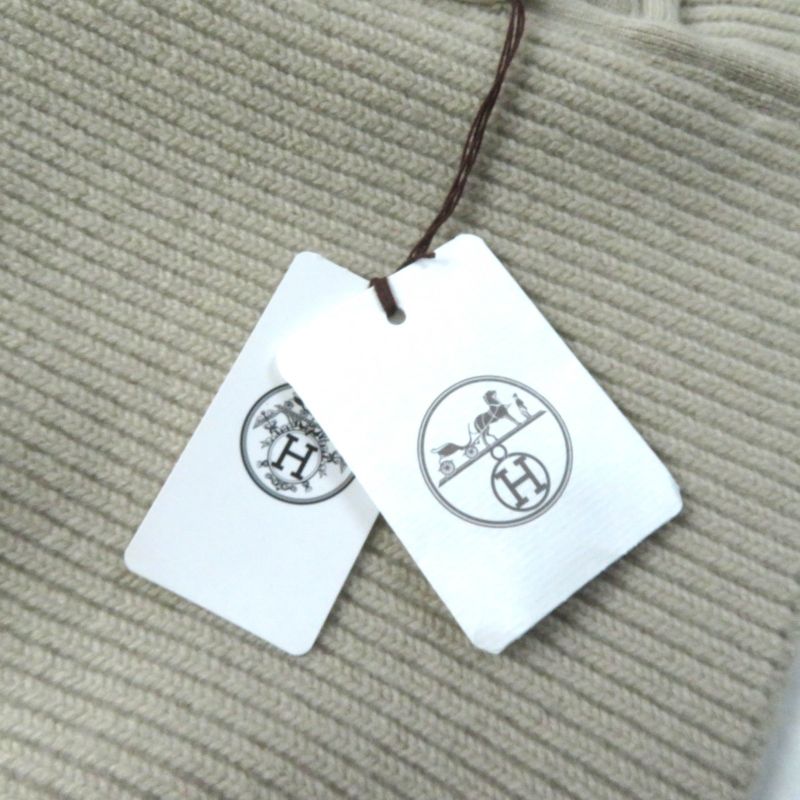 Hermes 23AW 3h2841dj 100% Silk Twill Raine Scarf Print Zip Up Knit Switch Long