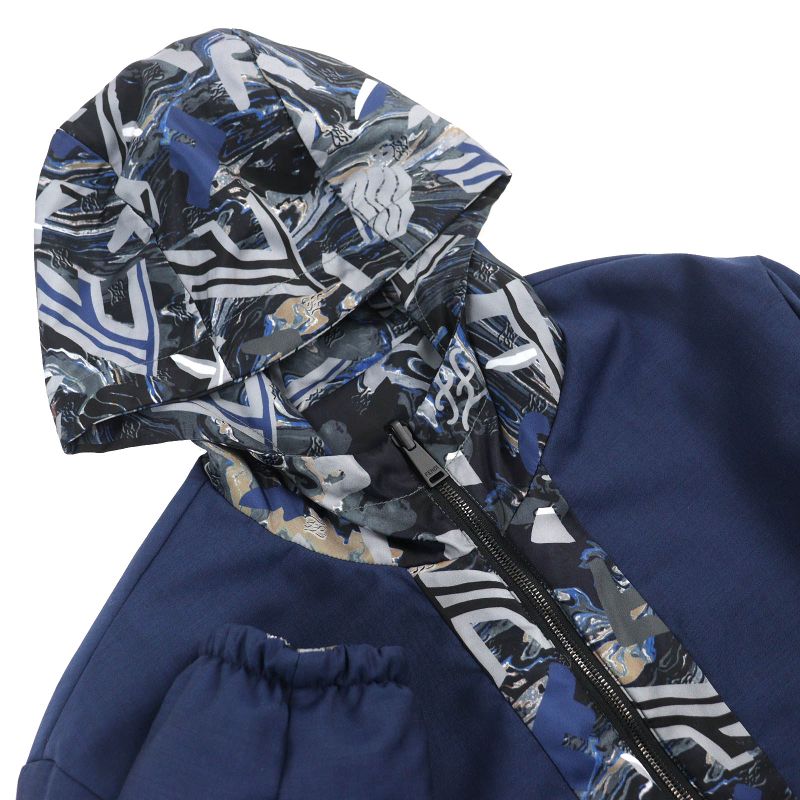 Fendi 2021 Fw1088 AIXY FF Logo Reversible Cotton Jacket Windbreaker Jacket Blue