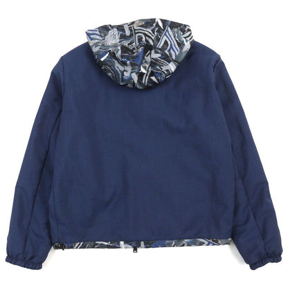 Fendi 2021 Fw1088 AIXY FF Logo Reversible Cotton Jacket Windbreaker Jacket Blue