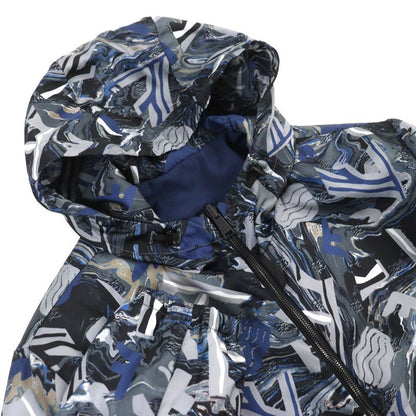 Fendi 2021 Fw1088 AIXY FF Logo Reversible Cotton Jacket Windbreaker Jacket Blue