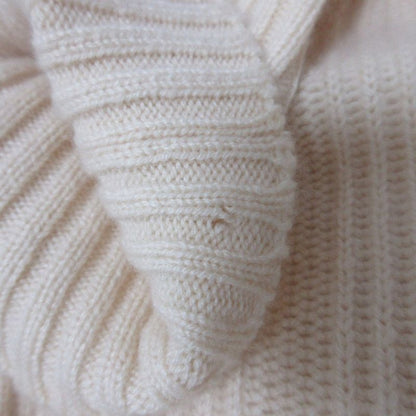 Good Celine 100% Cashmere Turtleneck Half Sleeve Ribbed Knit Sweater Size M