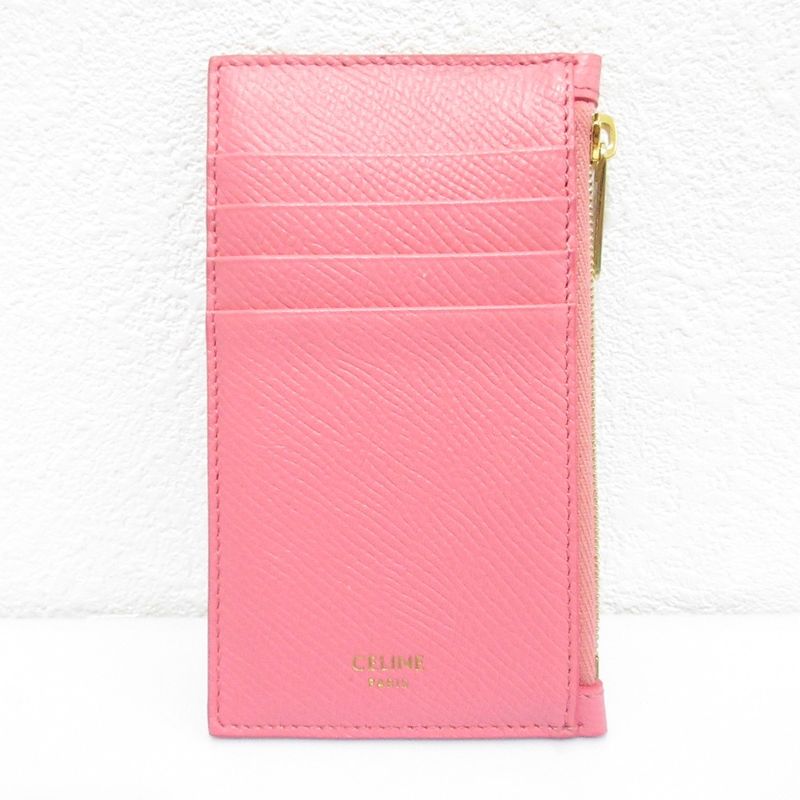 Celine Fragment Case Card Case Wallet Pink Ladies Used