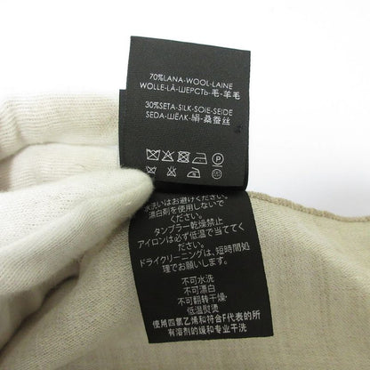 Gucci GG Pattern Wool and Silk Scarf Size 70 X 20cm (7.87in) Beige Ladies Used