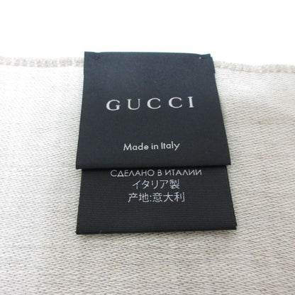 Gucci GG Pattern Wool and Silk Scarf Size 70 X 20cm (7.87in) Beige Ladies Used
