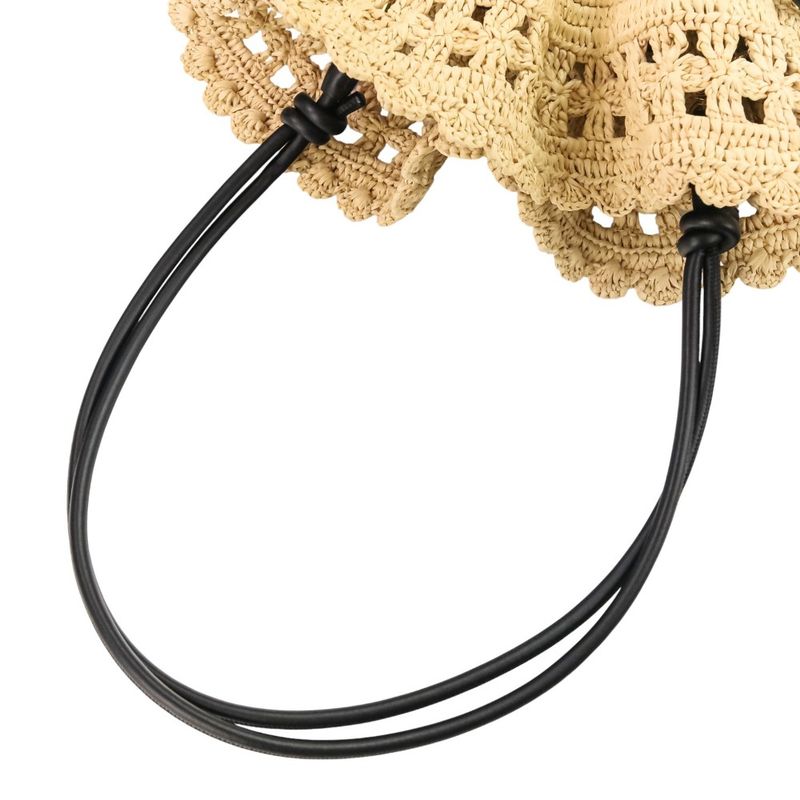 Loewe Raffia Flamenco Clutch Medium 2way Tote Bag Shoulder Bag Natural Black