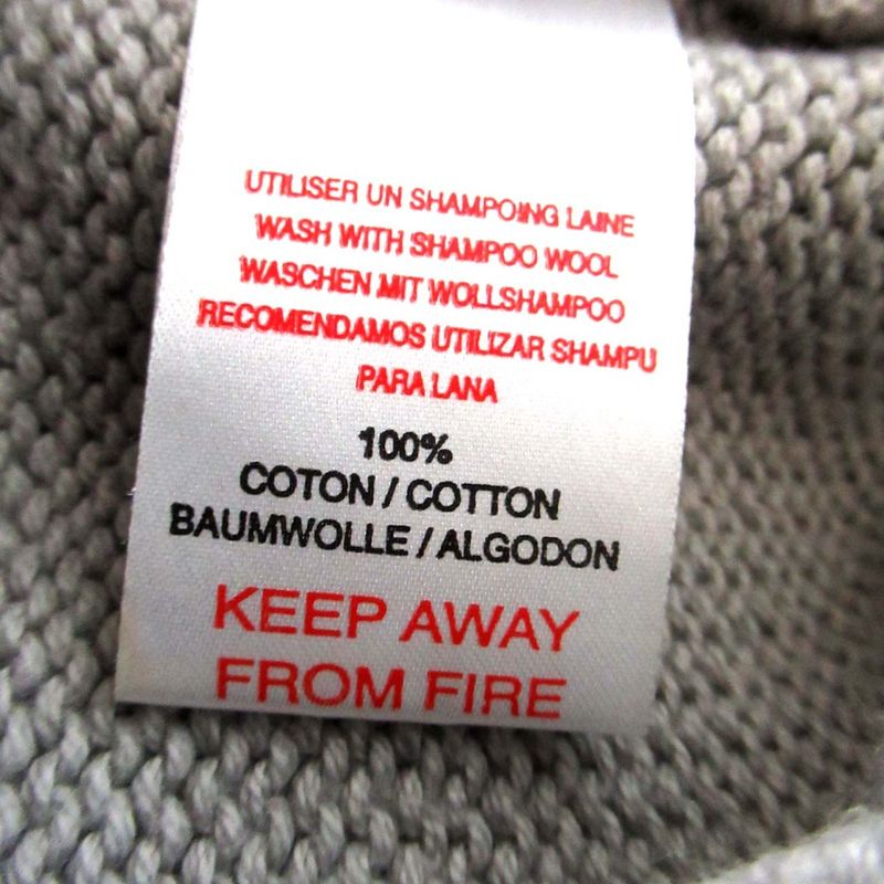 Christian Dior Rhinestone V-Neck Knit Sweater Kids Size 12a Gray Kids Used