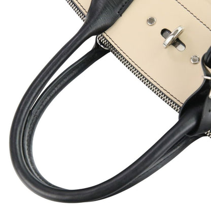 Louis Vuitton City Steamer MM V Stitch Leather Tote Bag Handbag Black Ladies