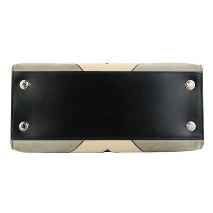 Louis Vuitton City Steamer MM V Stitch Leather Tote Bag Handbag Black Ladies