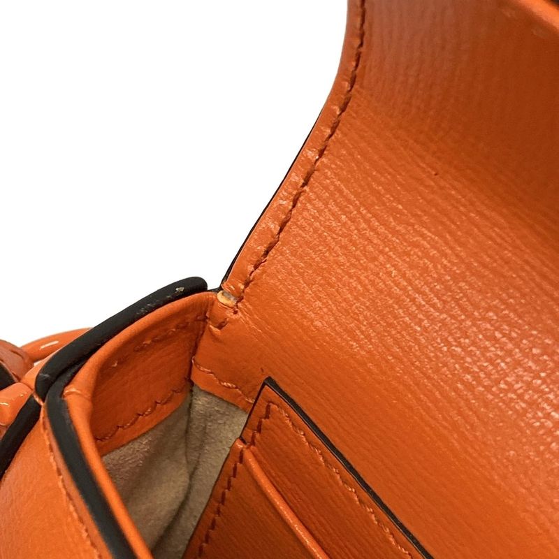 Gucci Shoulder Bag Horsebit 1955 Mini Bag 726863 Orange Leather