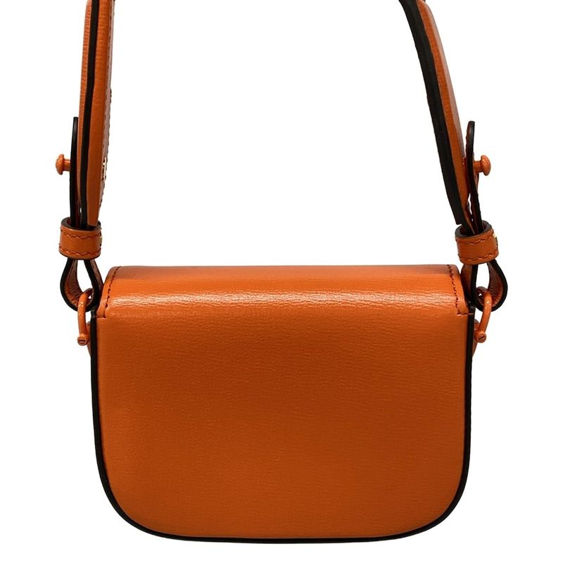Gucci Shoulder Bag Horsebit 1955 Mini Bag 726863 Orange Leather