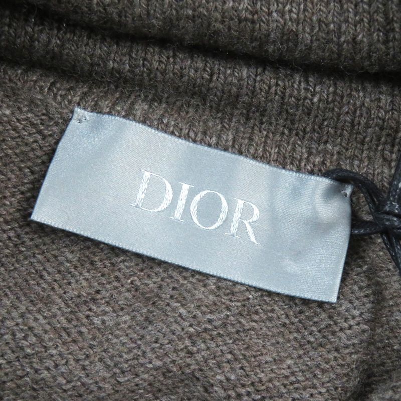 DIOR Homme 313m658at474 100% Cashmere Pullover Hoodie Knit Hoodie Brown M Made