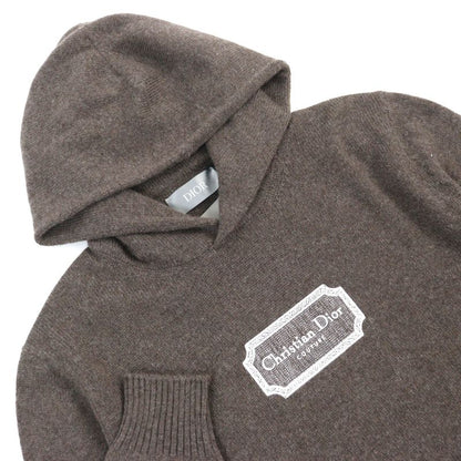 DIOR Homme 313m658at474 100% Cashmere Pullover Hoodie Knit Hoodie Brown M Made