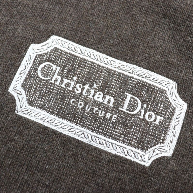 DIOR Homme 313m658at474 100% Cashmere Pullover Hoodie Knit Hoodie Brown M Made