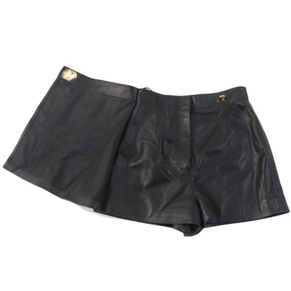 Christian DIOR 045p45al015 Lambleather 100% Silk Wrap Shorts With CD Buckle