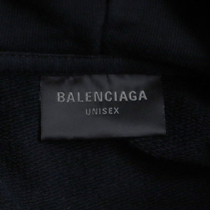 Balenciaga 23AW 739024 100% Cotton Damaged Logo Print Large Fit Pullover