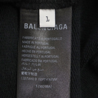 Balenciaga 23AW 739024 100% Cotton Damaged Logo Print Large Fit Pullover