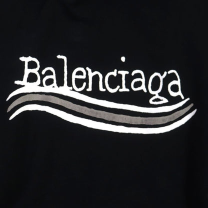Balenciaga 23AW 739024 100% Cotton Damaged Logo Print Large Fit Pullover