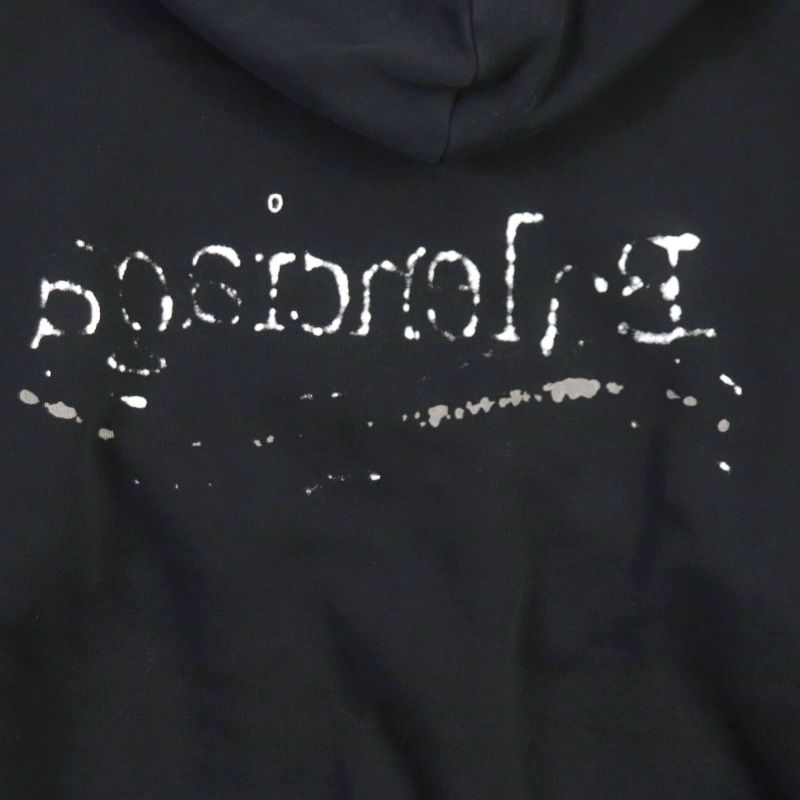 Balenciaga 23AW 739024 100% Cotton Damaged Logo Print Large Fit Pullover