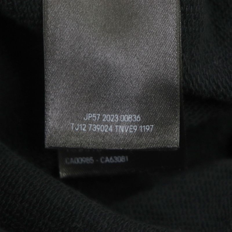 Balenciaga 23AW 739024 100% Cotton Damaged Logo Print Large Fit Pullover