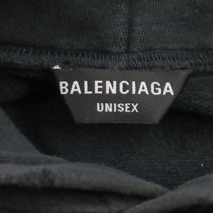 Balenciaga 22AW 674986 100% Cotton Logo Print Paint Crash Damaged Pullover