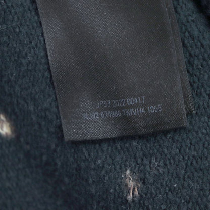 Balenciaga 22AW 674986 100% Cotton Logo Print Paint Crash Damaged Pullover