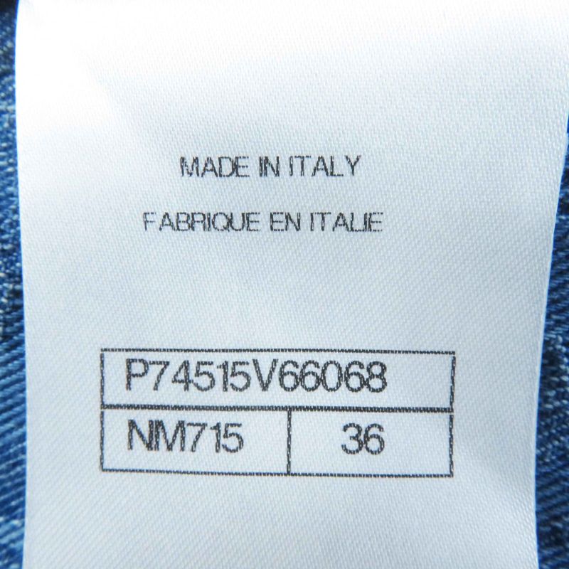 CHANEL P45071 100% Cotton Lion Button Camellia Jacquard Denim Dress/coat