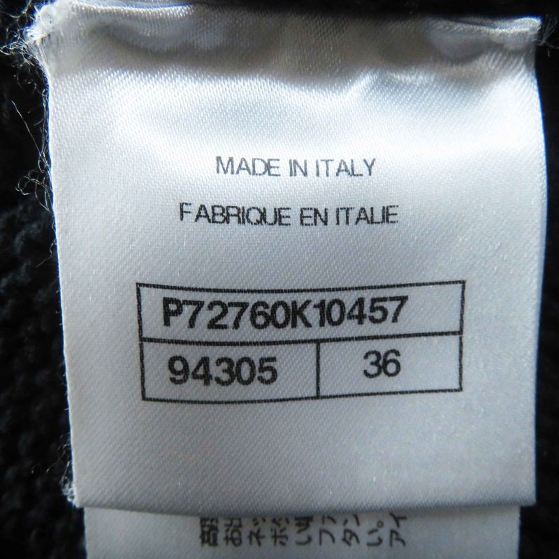 CHANEL 22S P72760 Cropped Short-sleeved Knit With Rhinestone Coco Mark Buttons