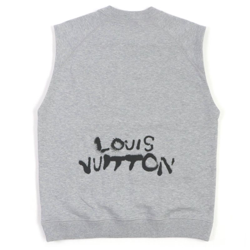 Louis Vuitton 21AW 1a972h Cotton Neon Workingman Sleeveless Sweatshirt Grey S