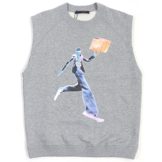 Louis Vuitton 21AW 1a972h Cotton Neon Workingman Sleeveless Sweatshirt Grey S