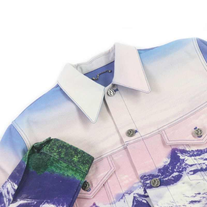 Louis Vuitton 22SS 1a9t10 Landscape Monogram Leather Patch Amen Break Denim