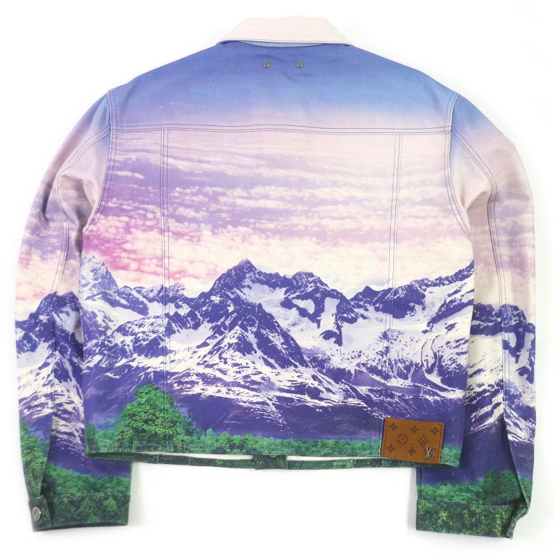 Louis Vuitton 22SS 1a9t10 Landscape Monogram Leather Patch Amen Break Denim