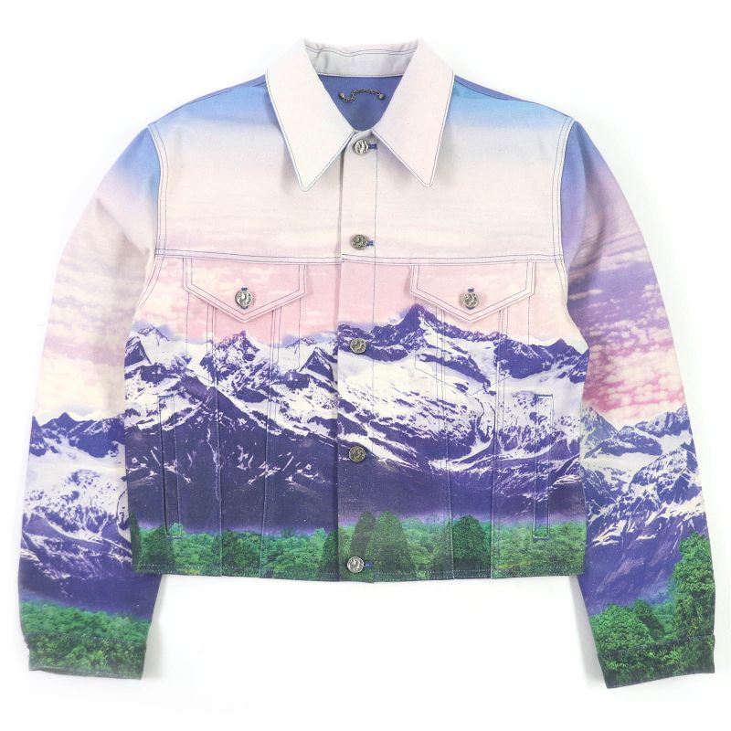 Louis Vuitton 22SS 1a9t10 Landscape Monogram Leather Patch Amen Break Denim