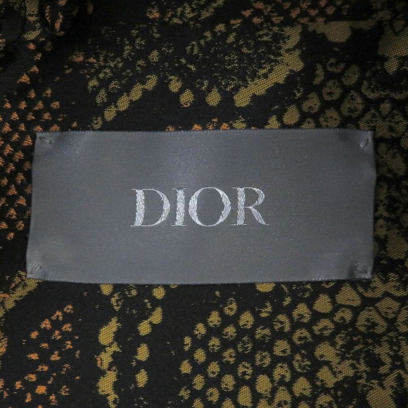 DIOR Homme 283c402b5540 Silk Blend Python Print Anorak Hoodie Blouson Jacket