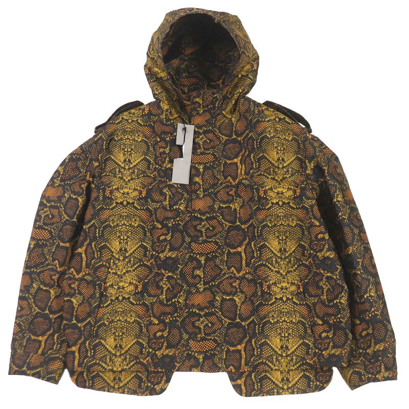 DIOR Homme 283c402b5540 Silk Blend Python Print Anorak Hoodie Blouson Jacket