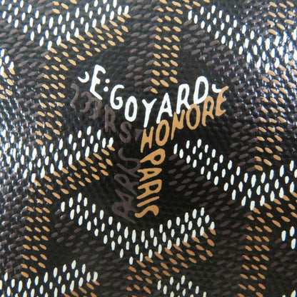goyard Monte Carlo PM PVC Calfskin Wood Shoulder Bag / Clutch Bag Black Brown
