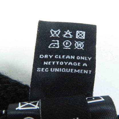 CHANEL Wool Cashmere Coco Mark Bicolor Knit Gloves / Knit Cap 2-piece Set Black