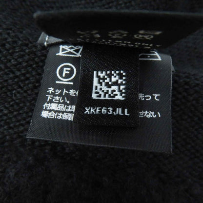 CHANEL Wool Cashmere Coco Mark Bicolor Knit Gloves / Knit Cap 2-piece Set Black