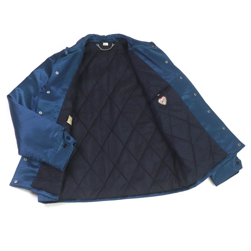 Gucci 645702 Interlocking G Patch Cotton Filled Coach Jacket Blouson Bomber