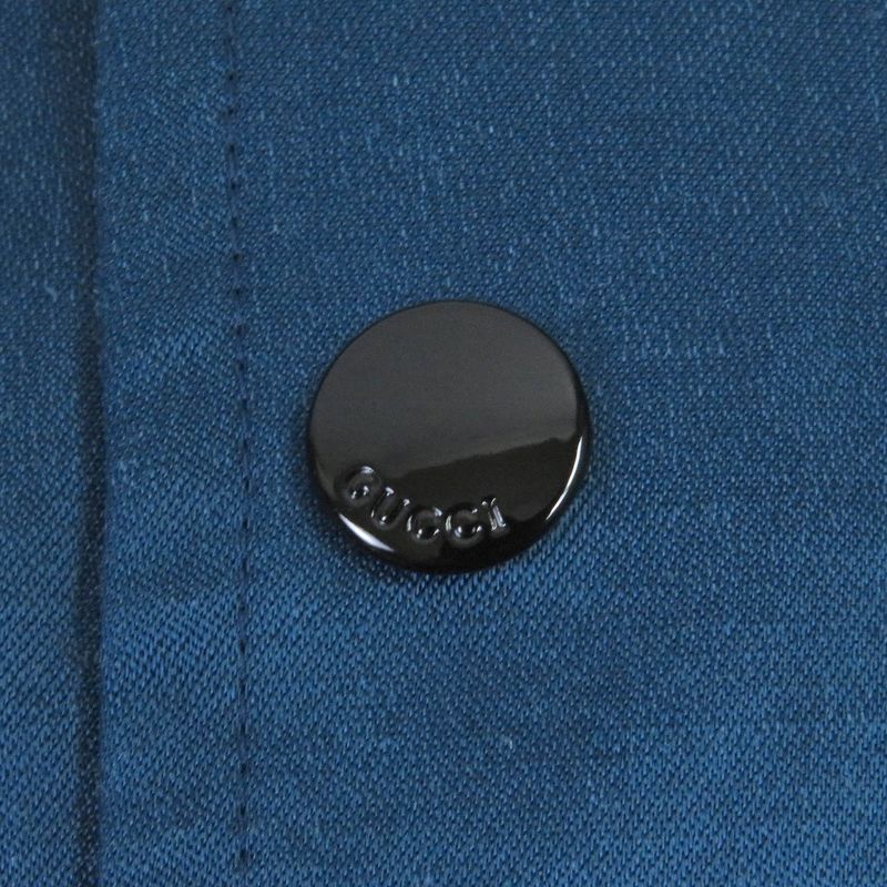 Gucci 645702 Interlocking G Patch Cotton Filled Coach Jacket Blouson Bomber