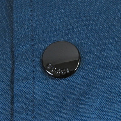 Gucci 645702 Interlocking G Patch Cotton Filled Coach Jacket Blouson Bomber