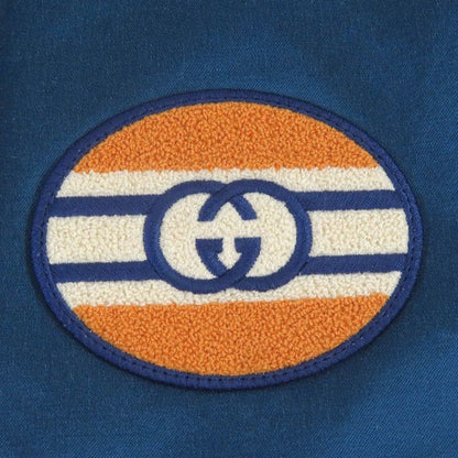 Gucci 645702 Interlocking G Patch Cotton Filled Coach Jacket Blouson Bomber