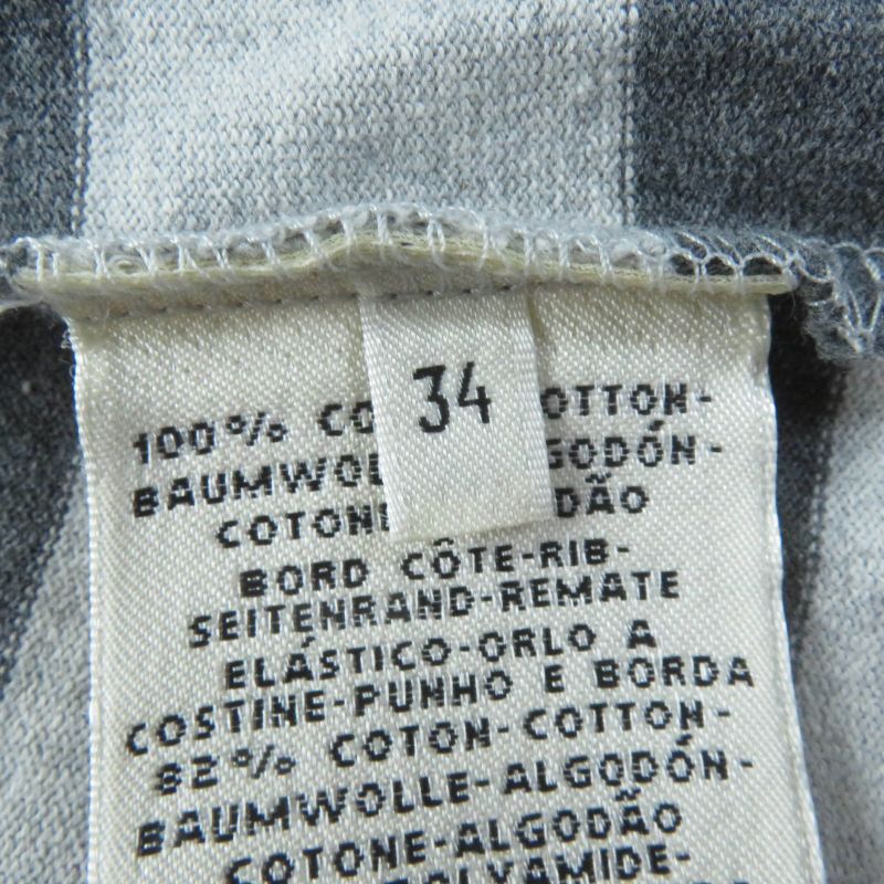 Hermes 21SS Mariniere 100% Cotton Hooded Striped Sweatshirt Dress Grey 34 Made