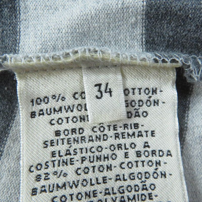 Hermes 21SS Mariniere 100% Cotton Hooded Striped Sweatshirt Dress Grey 34 Made