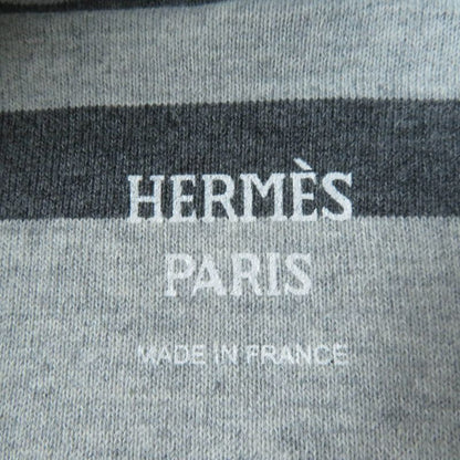 Hermes 21SS Mariniere 100% Cotton Hooded Striped Sweatshirt Dress Grey 34 Made