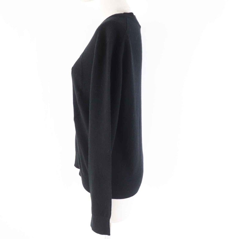 Hermes 24SS 4e2604d1 100% Cashmere H Lift Long Sleeve Knit Pullover Black 42